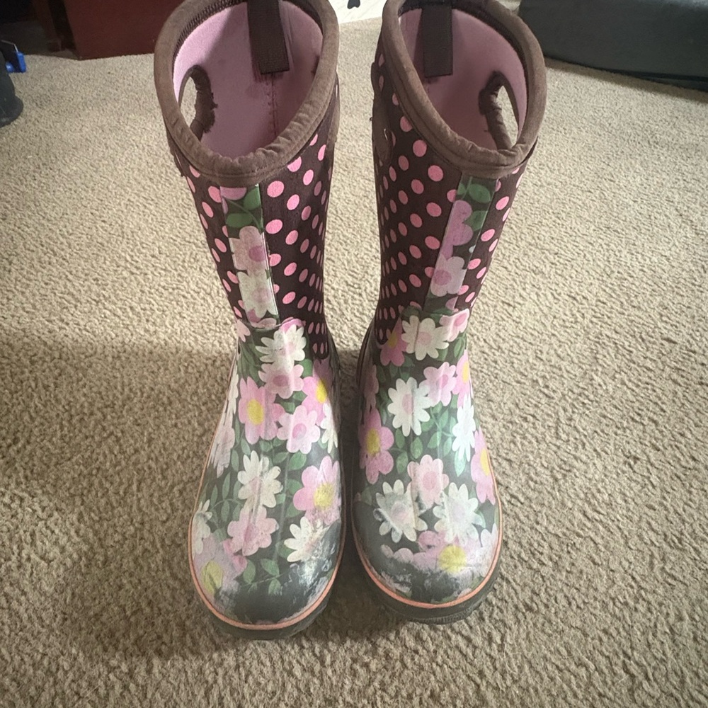 Bogs floral and Polka Dot Rain Boots
